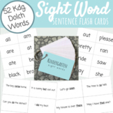 Dolch Kindergarten Sight Word Cards