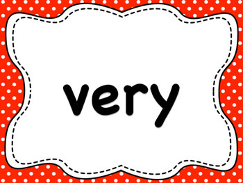 Preview of Dolch List Sight Words / High Frequency Words: Polka Dots - V