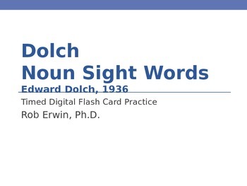 Preview of Dolch Noun Sight Words