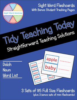 Preview of Dolch Noun Sight Words: Flash Cards (FREE)