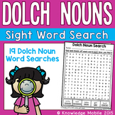 Sight Word Search - Dolch Nouns - 19 Puzzles Word Search Puzzles
