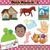 Dolch Nouns H - L Clip art