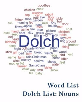 Preview of Dolch Nouns. PPTx. Vocabulary. Primary. Spelling. Reading. Quiz. ESL. EFL. ELA.