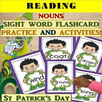 Preview of St. Patrick's Day Nouns Sight Word Flashcards Practice and Activities