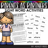Dolch PREPRIMER & PRIMER SIGHT WORD ACTIVITIES | Parent Re