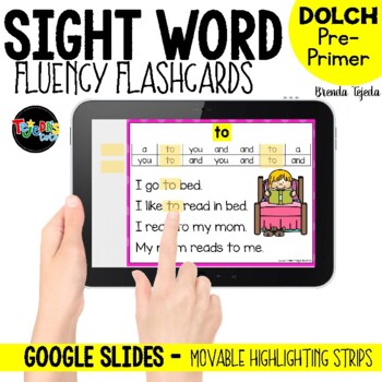 Preview of Dolch Pre-Primer DIGITAL Sight Word Fluency Cards