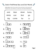 Dolch Pre-Primer Handwriting Worksheets - Matching Boxed a