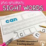 Sight Word Pre Primer Packet