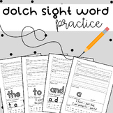 Sight Word Worksheets | Sight Word Practice | Dolch Pre-Pr
