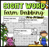 Pre Primer Sight Word Worksheets Dabbing Farm Theme