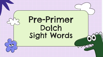Preview of Dolch Pre-Primer Sight Word Fluency