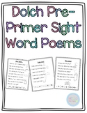 Dolch Pre-Primer Sight Word Poems