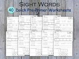 Dolch Pre-Primer Sight Word Printable Worksheets, Summer M