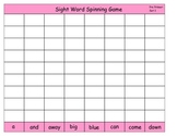 Dolch Pre Primer Sight Word Spinning Game: For Beginning Readers