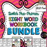 Dolch Pre Primer Sight Word Workbook BUNDLE ~ QLD Font