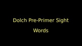 Dolch Pre-Primer Sight Words