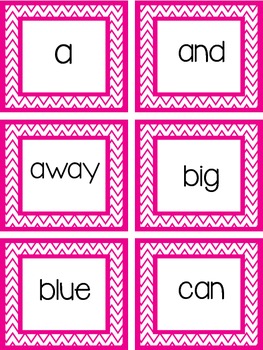 Dolch PreK Flash Cards by Amanda Urbanski | TPT