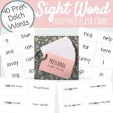 Dolch Preschool Sight Word Sentence Flash Cards