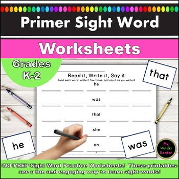 Dolch Primer 11 Weeks of High Frequency Words Sight Word Work | TpT