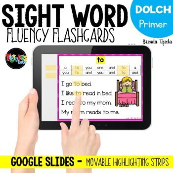 Preview of Dolch Primer DIGITAL Sight Word Fluency Cards