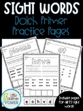 Dolch Primer Sight Word Practice Page Bundle