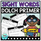 Kindergarten Sight Word Practice Worksheets - Dolch Primer