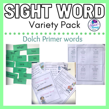Preview of Dolch Primer Sight Words Reading & Writing Pack w PASSAGES + COMPREHENSION