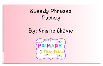 Preview of Dolch Pre-Primer Sight Words Speedy Phrases Smart Board