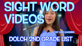 Preview of Dolch 2nd Grade Sight Word Videos, #1-23 (of 46): Teach Spelling, Usage, & More