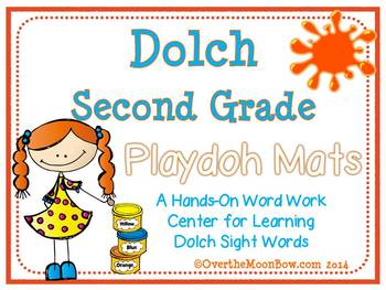 Preview of Dolch Second Grade Sight Words Playdoh Mats
