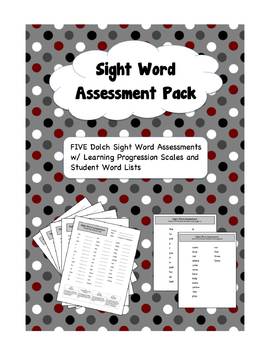 Preview of Dolch Sight Word Assessment Pack with Student Word Lists (Colorado standards)