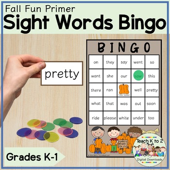 Dolch Sight Words BINGO/Primer Words/Small Group Game/Tutoring ...