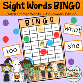 Dolch Sight Word BINGO - Primer Halloween Edition