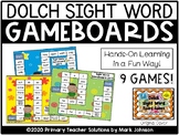 Dolch Sight Word Board Games {9 Colorful Game Boards}