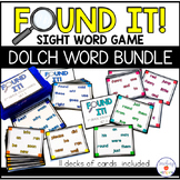Dolch Sight Word Card Game Bundle | Found It!