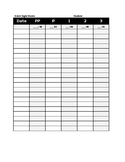 Dolch Sight Word Data Sheet