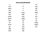 Dolch Sight Word Data Sheets and Word List (Pre-Primer-3rd Grade)