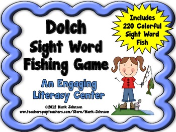 Sight word fishing game