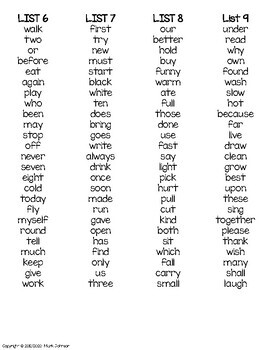fourth grade dolch sight words flash cards