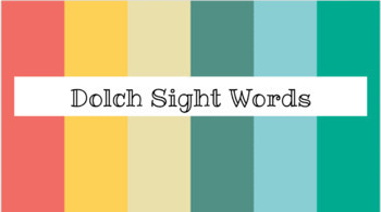 Preview of Dolch Sight Word Flash Cards (ALL 220 Words)