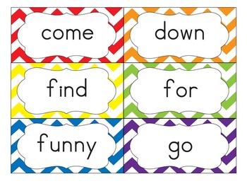 dolch sight word flash cards pdf