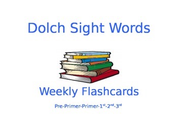 Preview of Dolch Sight Word Flashcards