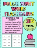 Dolch Sight Word Flashcards- Pre-K through 3rd + Nouns BUNDLE!