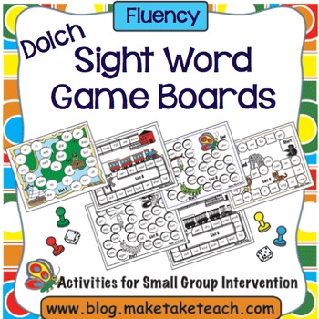 Sight Words - Dolch Sight Word Game Boards by Make Take Teach | TpT