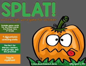 Preview of Dolch Sight Word Game {Pumpkins and Halloween Themed}