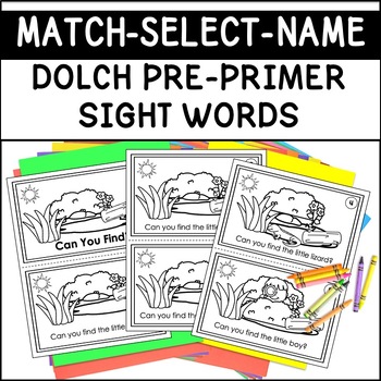 Preview of Dolch Pre-Primer Sight Words for Kindergarten and First Grade SPECIAL EDUCATION