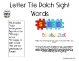 Dolch Sight Word Letter Tiles