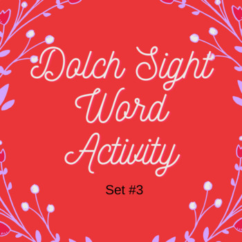 Preview of Dolch Sight Word Nouns Interactive Activity - Set 3