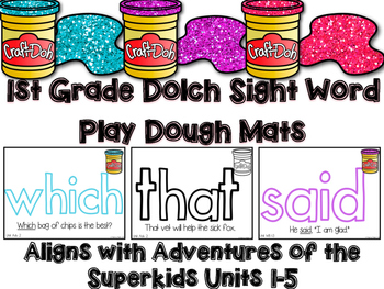 Preview of Dolch Sight Word Play Dough Mats for Superkids
