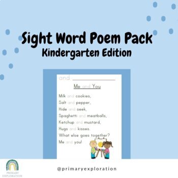 Preview of Dolch Sight Word Poem Pack - Kindergarten